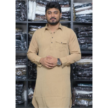 China Fabrics single pocket Kabli Set - biscuit
