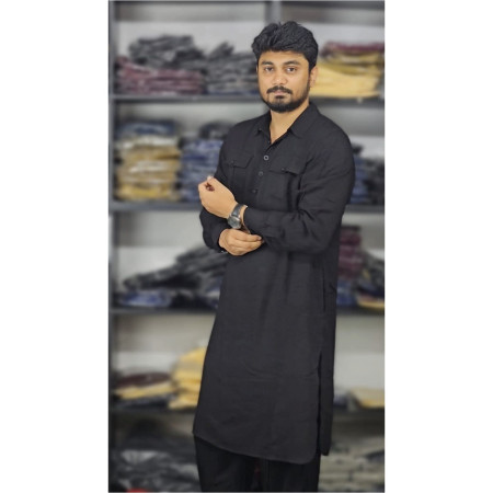 Cotton Kabli set - Black