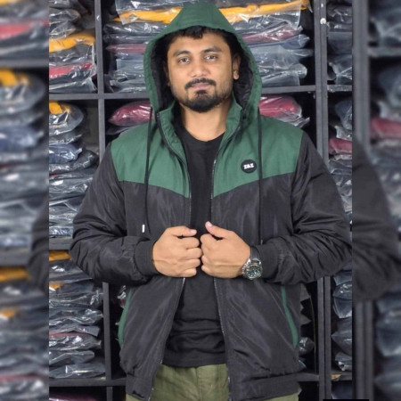 Premium Hoodie Jacket - Bottle Green